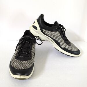 ECCO Womens Retro Black/White Lace Up Biom Fjuel Sneakers Size US9 EU40 Athletic